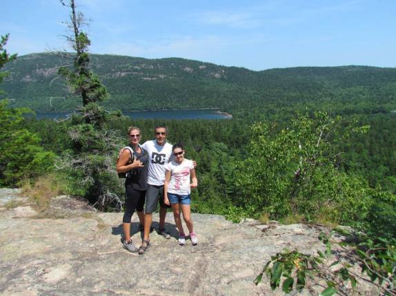A magnífica paisagem na subida para Penobscot, no Acadia National Park, no Maine - Estados Unidos